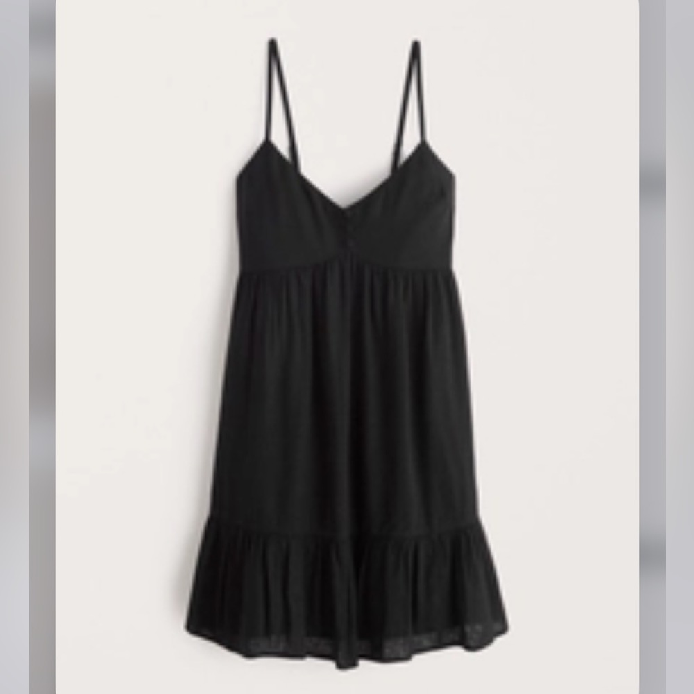 NWT ABERCROMBIE Button-Front Linen-Blend Mini Dress